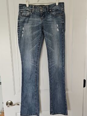 Vtg Y2k Guess Women's Starlet Straught Leg Jeans in Washed Blue Sz 26 (2-4),
